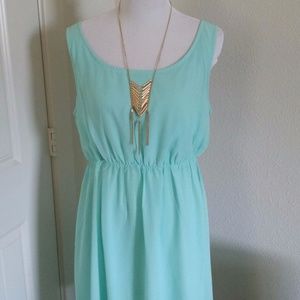 Miss Chievous Mint Hi-Lo Open Back Dress - Size XL